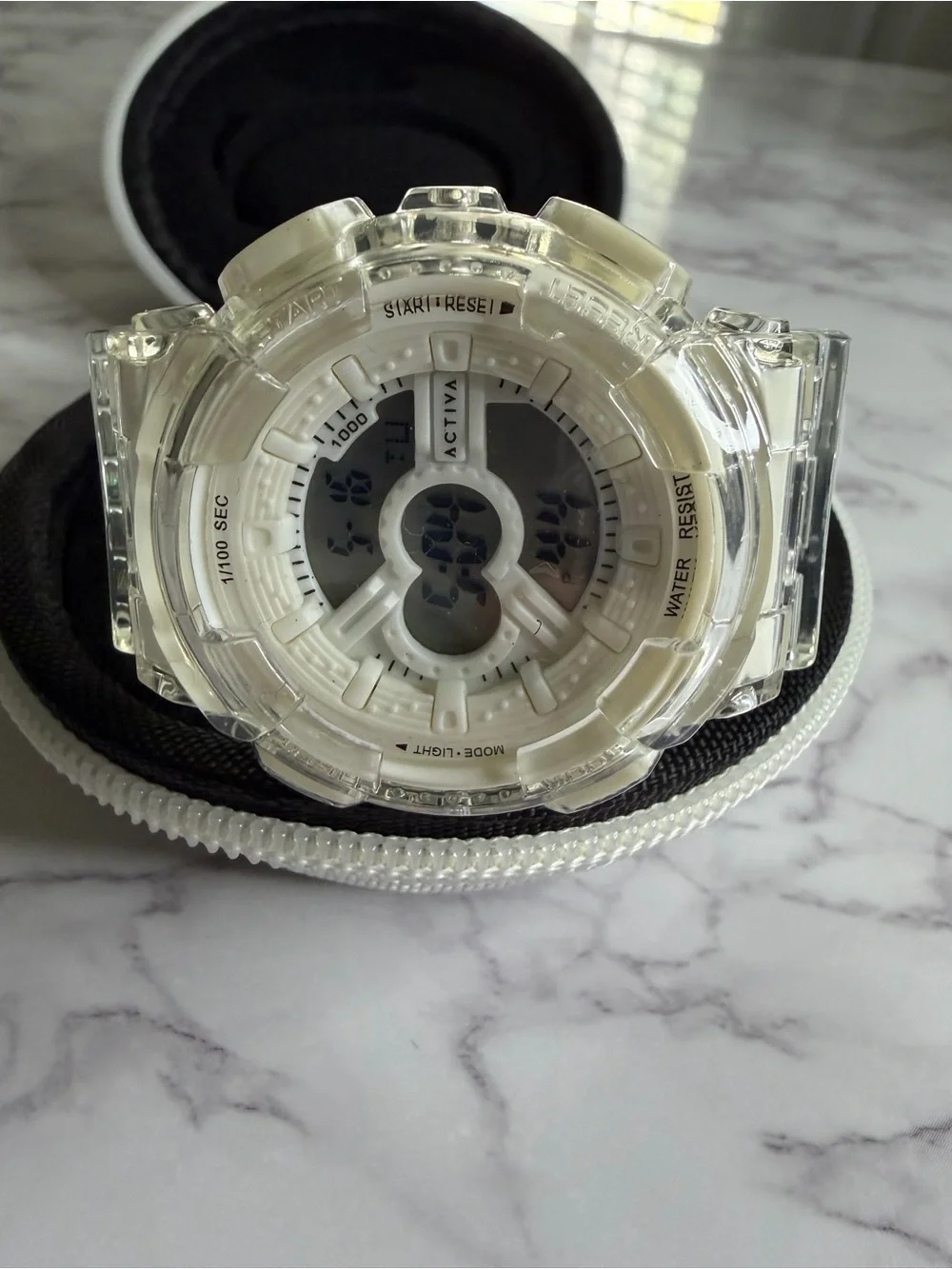 Invicta x Activa Digital Watch & Case Bundle (white)